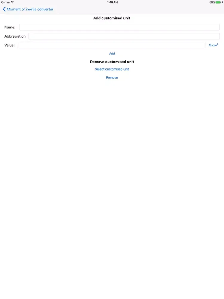 Moment of inertia converter iPad 应用截图