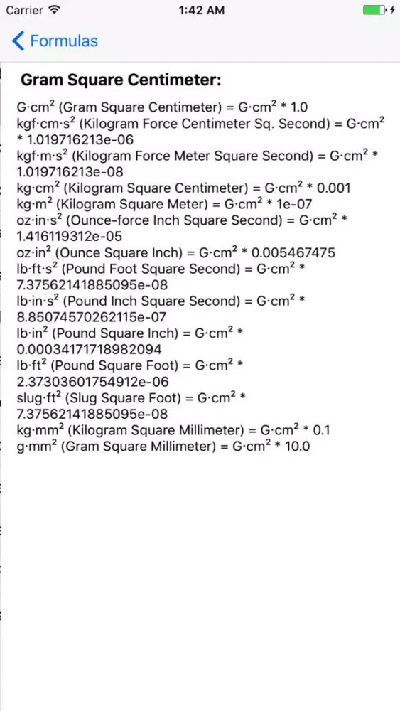 Moment of inertia converter应用截图