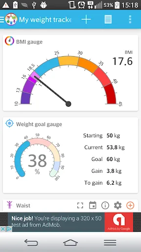 My weight tracker Screenshots