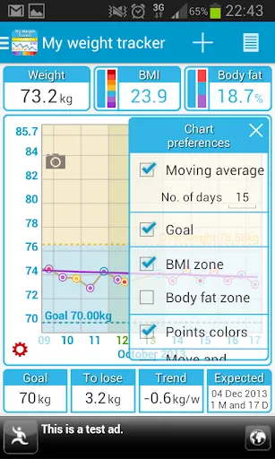 My weight tracker Screenshots