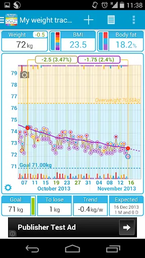 My weight tracker Screenshots