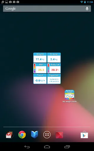 My weight tracker Screenshots