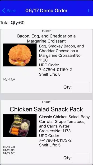 Capturas de tela do KF Mobile Ordering