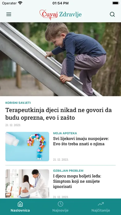 Screenshot di ČuvajZdravlje.ba