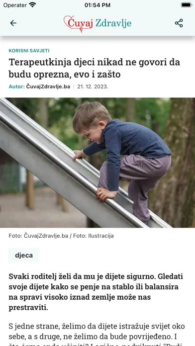 Screenshot di ČuvajZdravlje.ba
