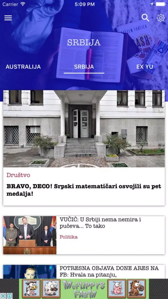 Zrzuty ekranu BeoNews