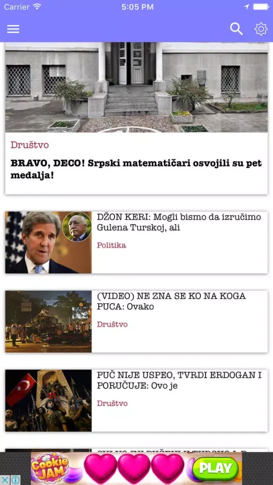Zrzuty ekranu BeoNews