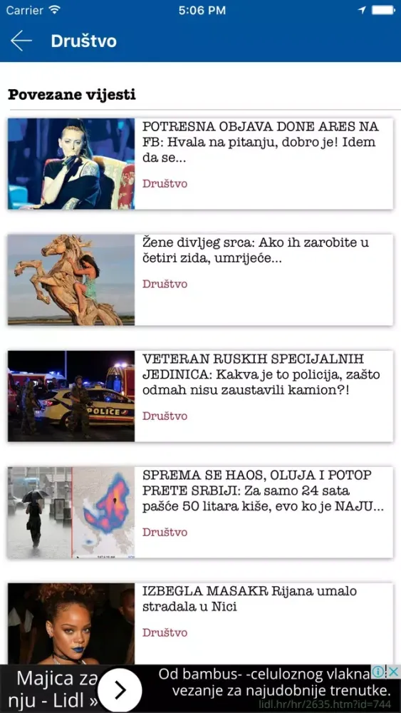 Zrzuty ekranu BeoNews