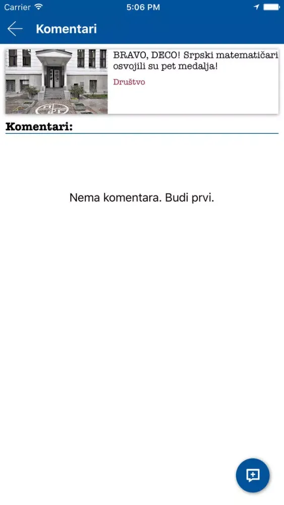 Zrzuty ekranu BeoNews