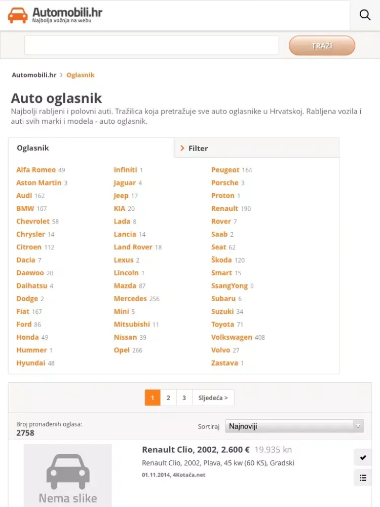 Automobili.hr iPad  Ekran Görüntüleri