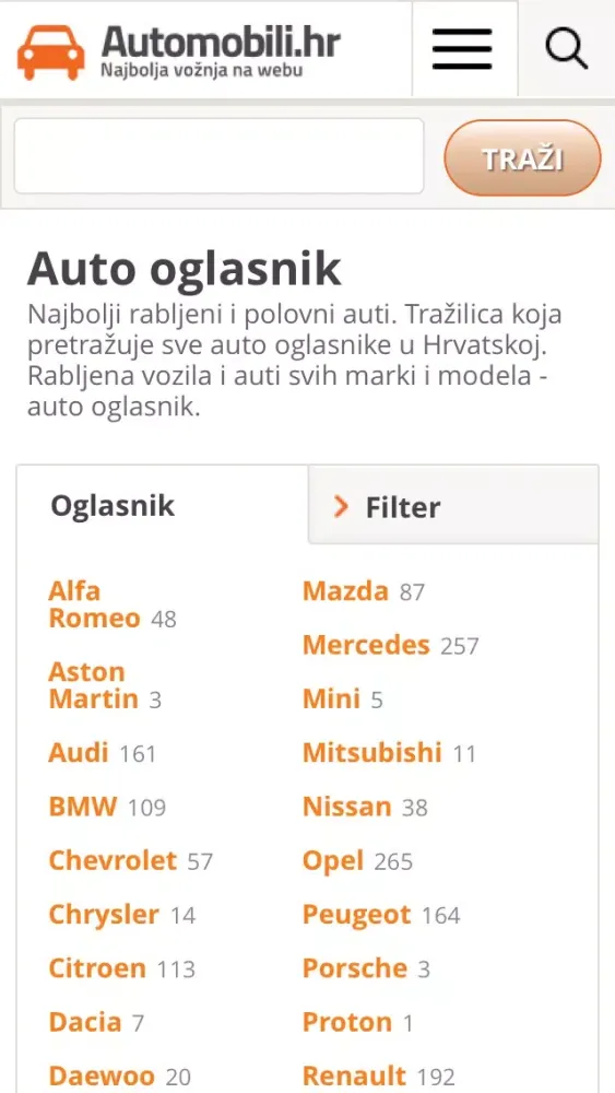 Automobili.hr Ekran Görüntüleri