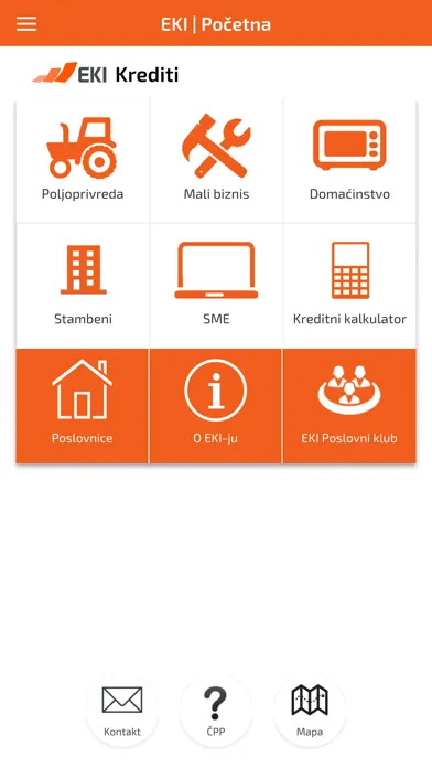EKI mobilna aplikacija Screenshots
