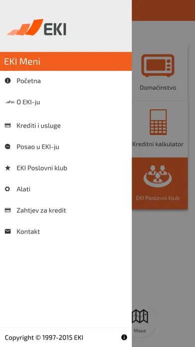 EKI mobilna aplikacija Screenshots