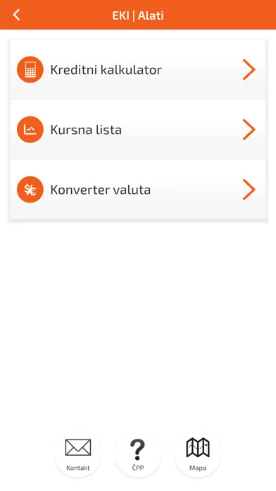 EKI mobilna aplikacija Screenshots