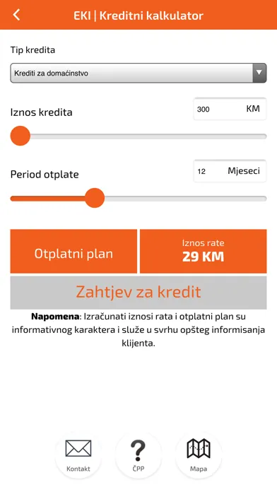 EKI mobilna aplikacija Screenshots
