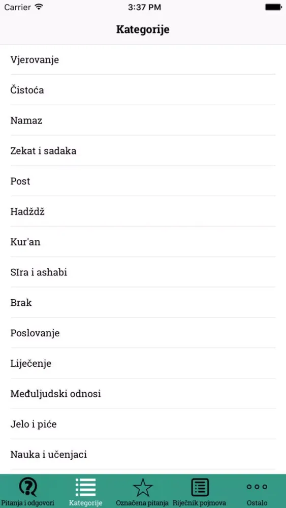 Tangkapan layar Pitanja i Odgovori