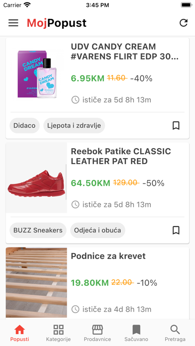 Tangkapan skrin MojPopust