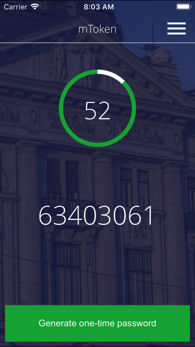 Tangkapan layar PBS mToken