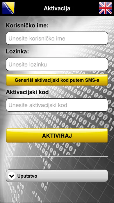 Tangkapan skrin Raiffeisen mobilni token