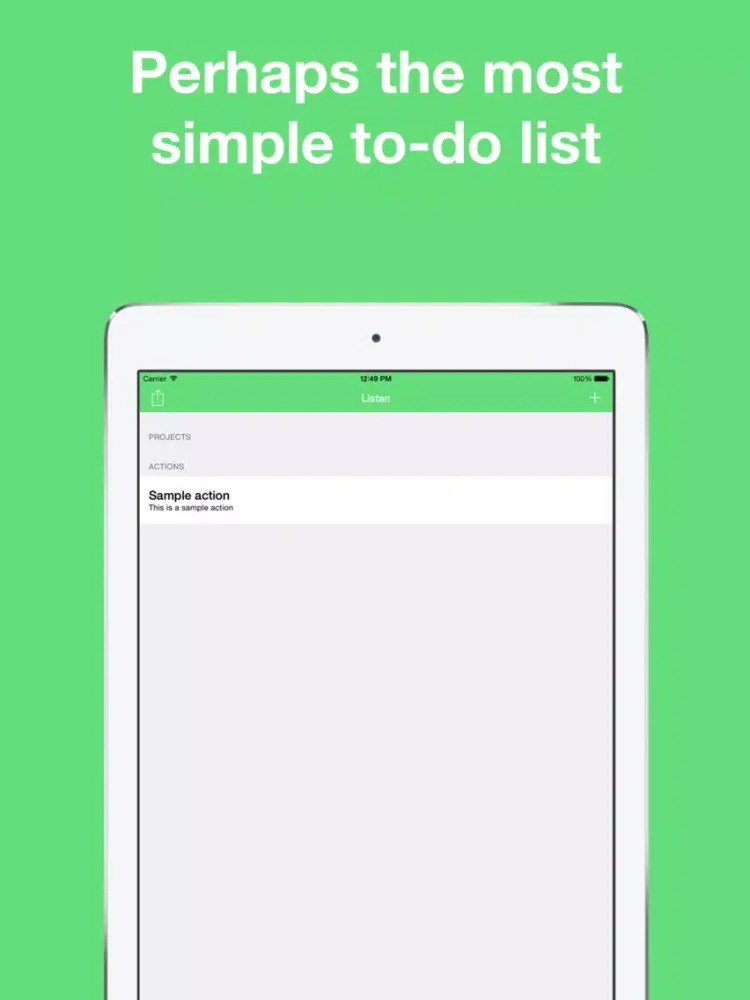 Скриншоты Listan iPad 