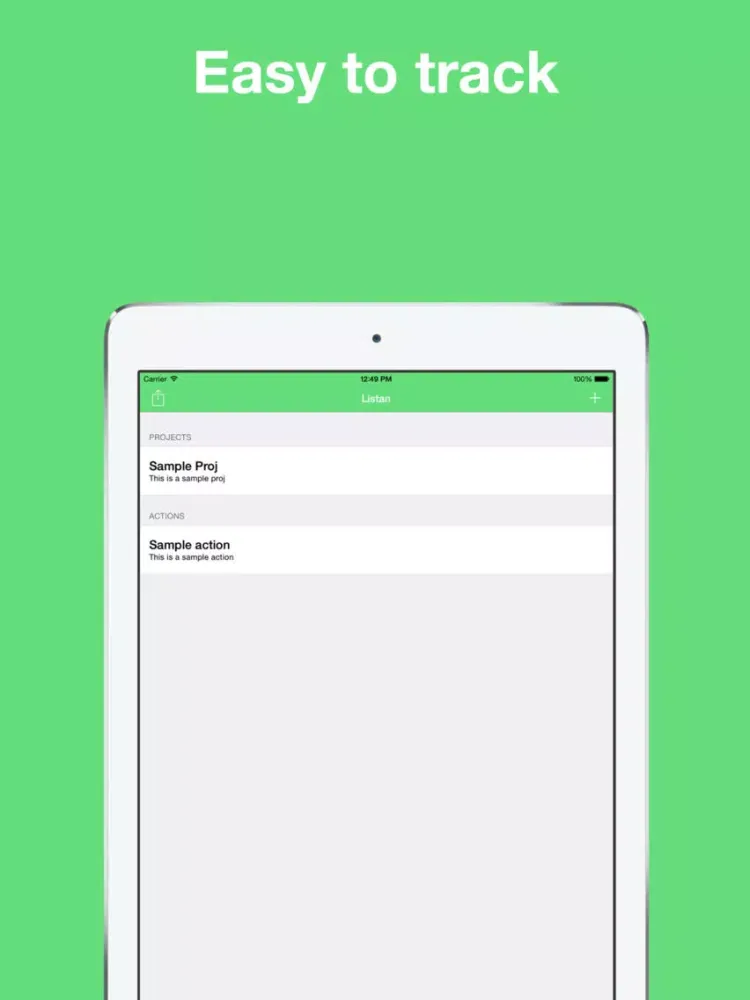 Скриншоты Listan iPad 