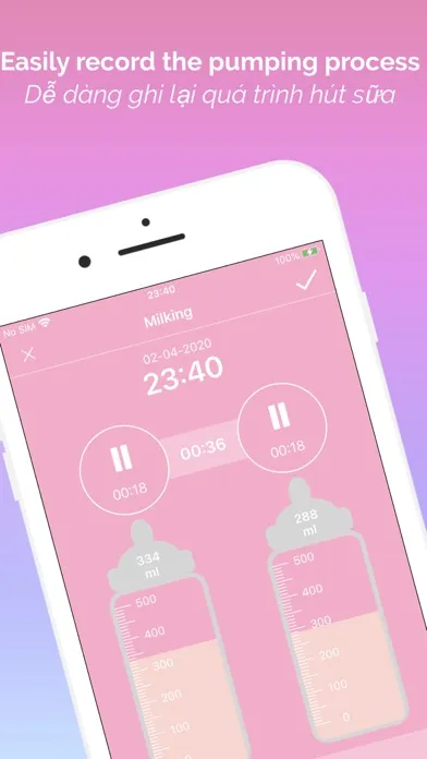 Capturas de pantalla de Baby Diary pumping