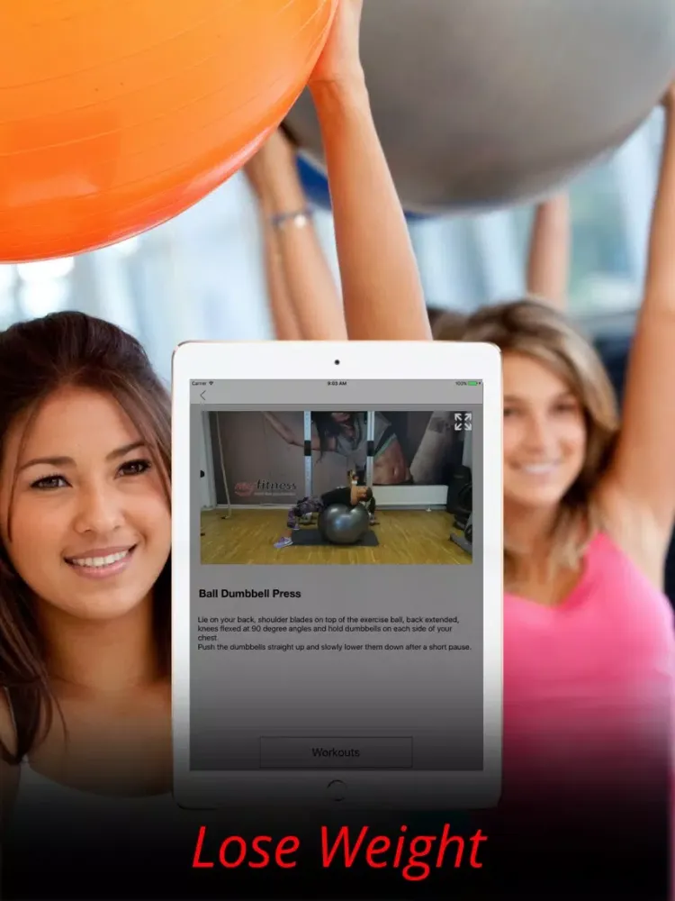 Gym Ball Exercises Bosu Workouts Training Routine iPad  Ekran Görüntüleri