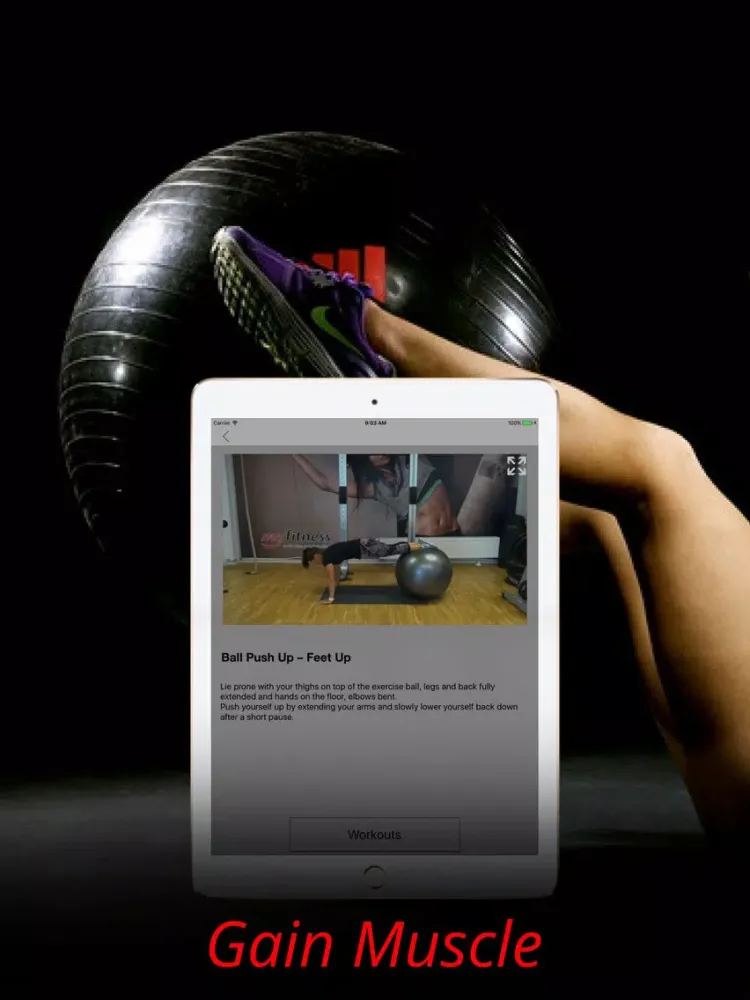 Gym Ball Exercises Bosu Workouts Training Routine iPad  Ekran Görüntüleri