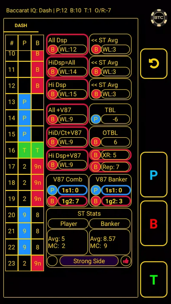 Baccarat IQ: Dash應用截圖