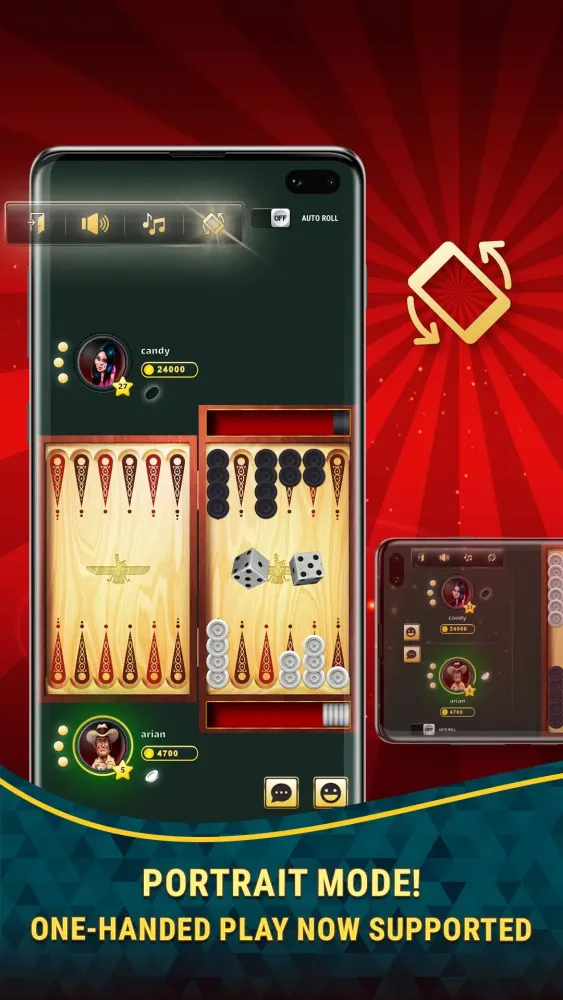 Zrzuty ekranu Backgammon Online