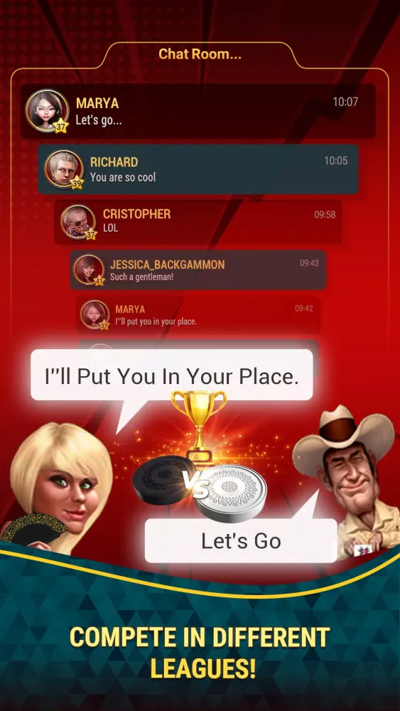 Zrzuty ekranu Backgammon Online
