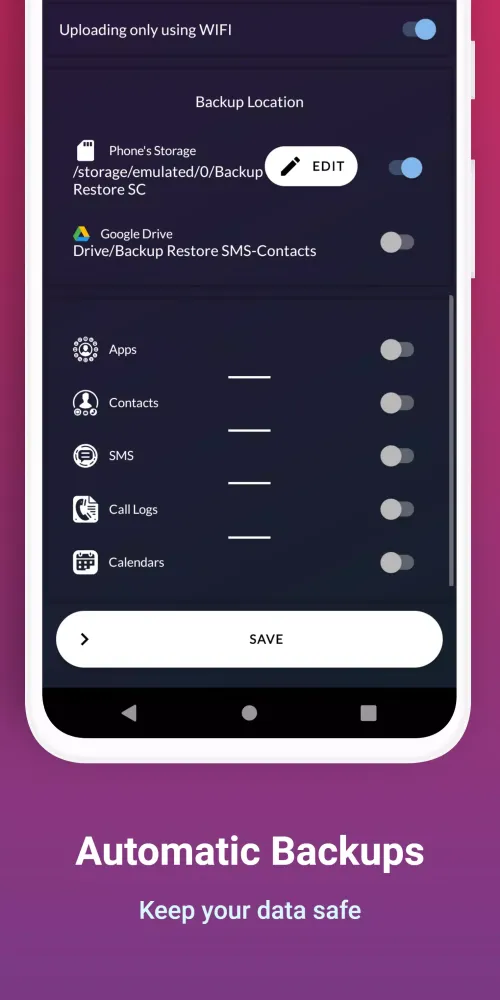 Backup & Restore SMS-Contacts Screenshots