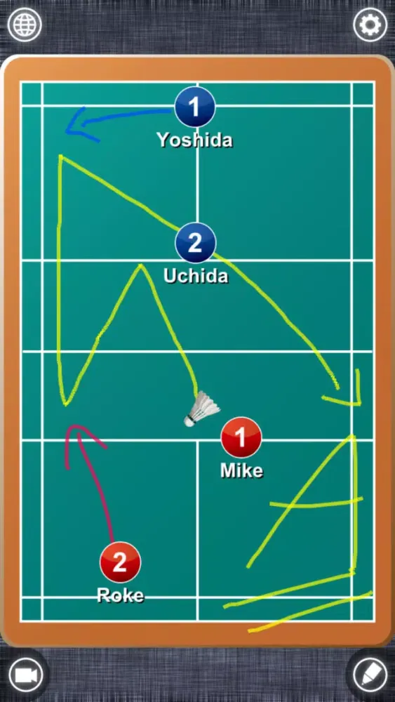 Ảnh chụp màn hình của Badminton board