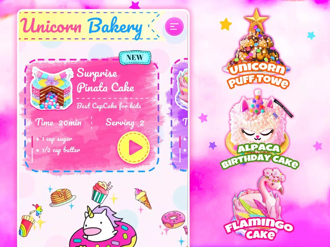 Unicorn Chef: Baking Games iPad  Ekran Görüntüleri