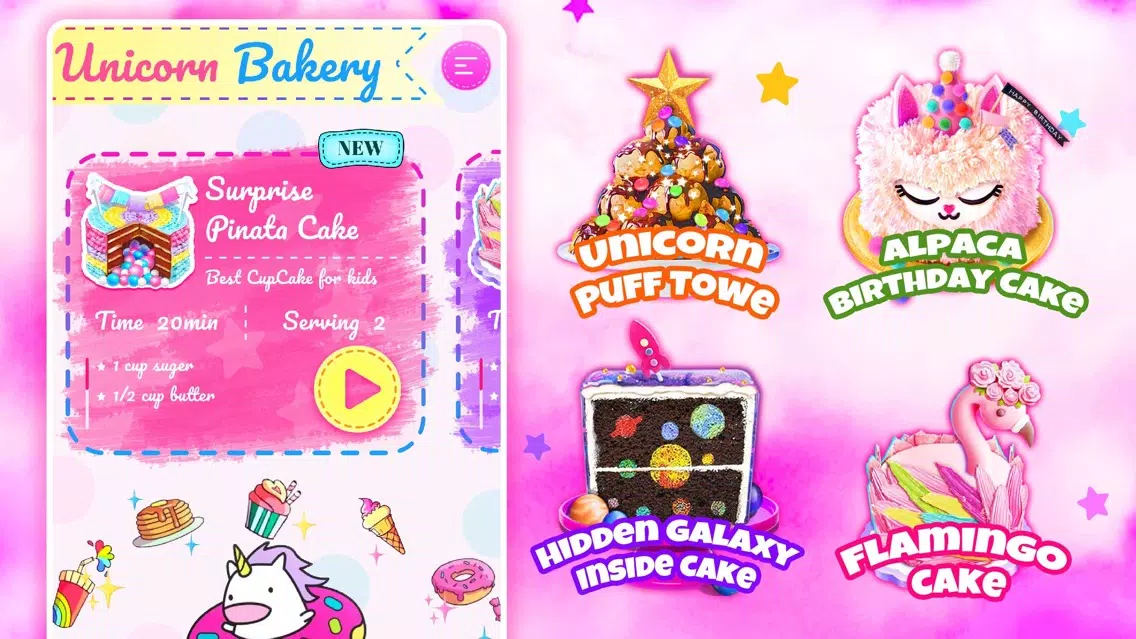Unicorn Chef: Baking Games Ekran Görüntüleri