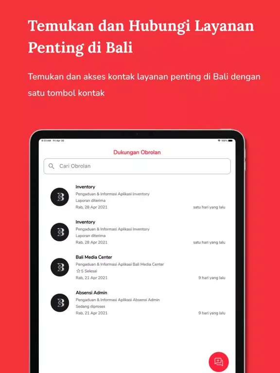 Bali Media Center iPad  स्क्रीनशॉट