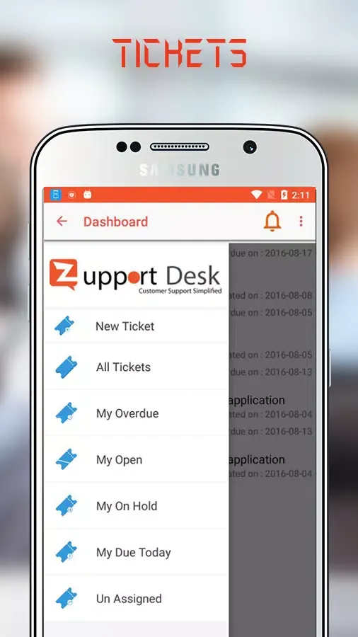 Ticket System Screenshots