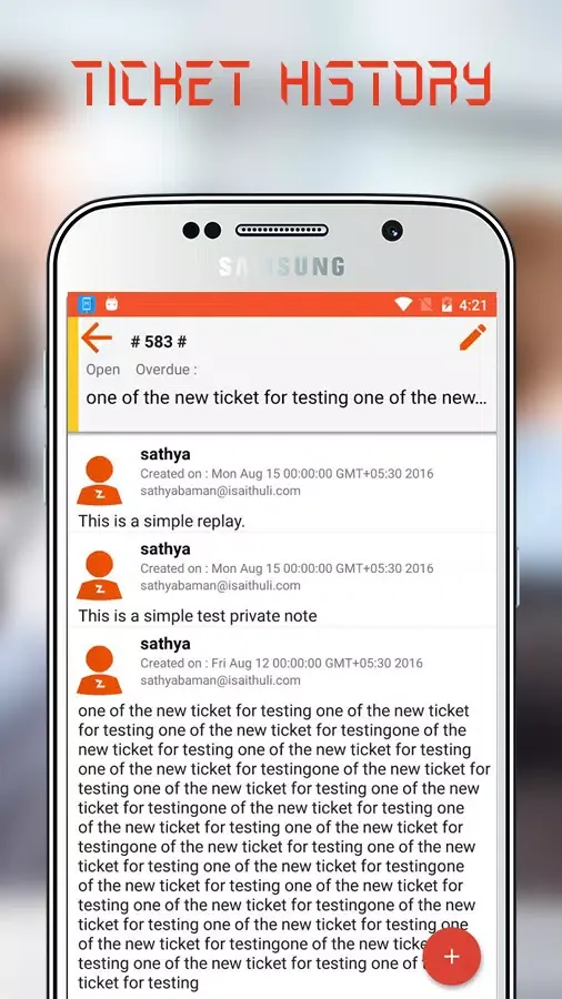 Ticket System Screenshots