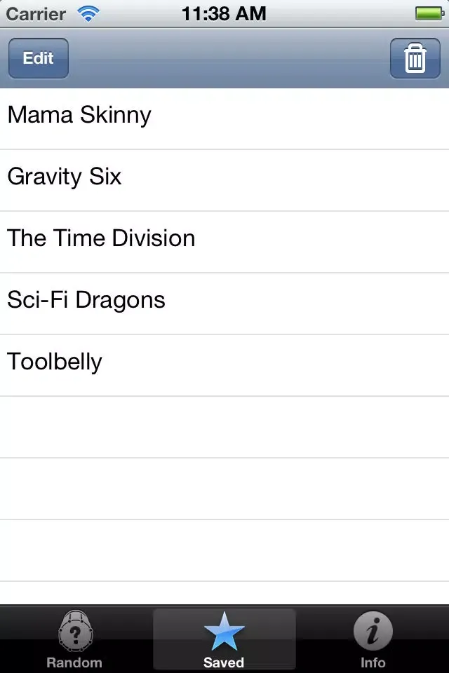Capturas de pantalla de Band Namer, The Free Random Band Name Generator