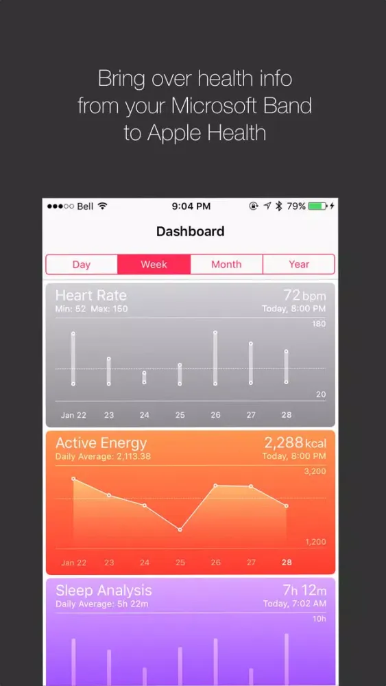 Ảnh chụp màn hình của Band Health Bridge