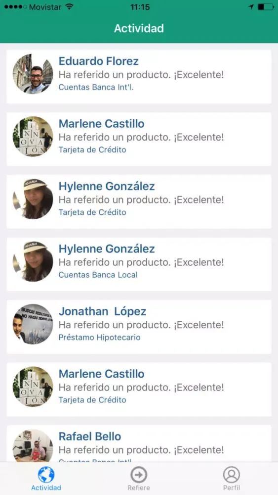 Banesco Refiere Screenshots