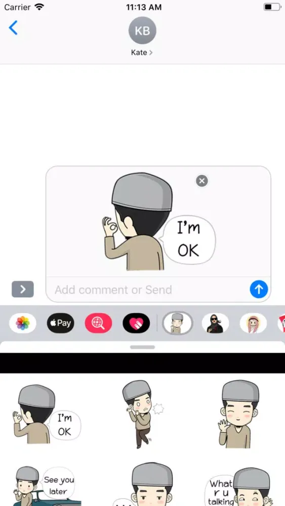Ảnh chụp màn hình của Mr. Bang Muslim Man Sticker