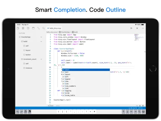 Python3IDE iPad Screenshots