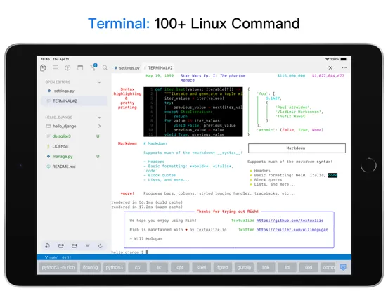 Python3IDE iPad Screenshots