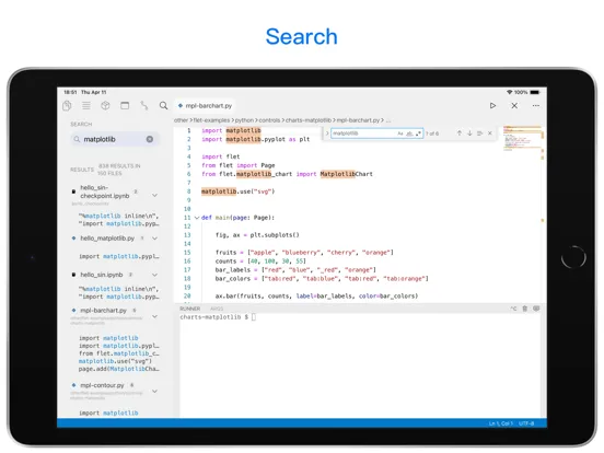 Python3IDE iPad Screenshots