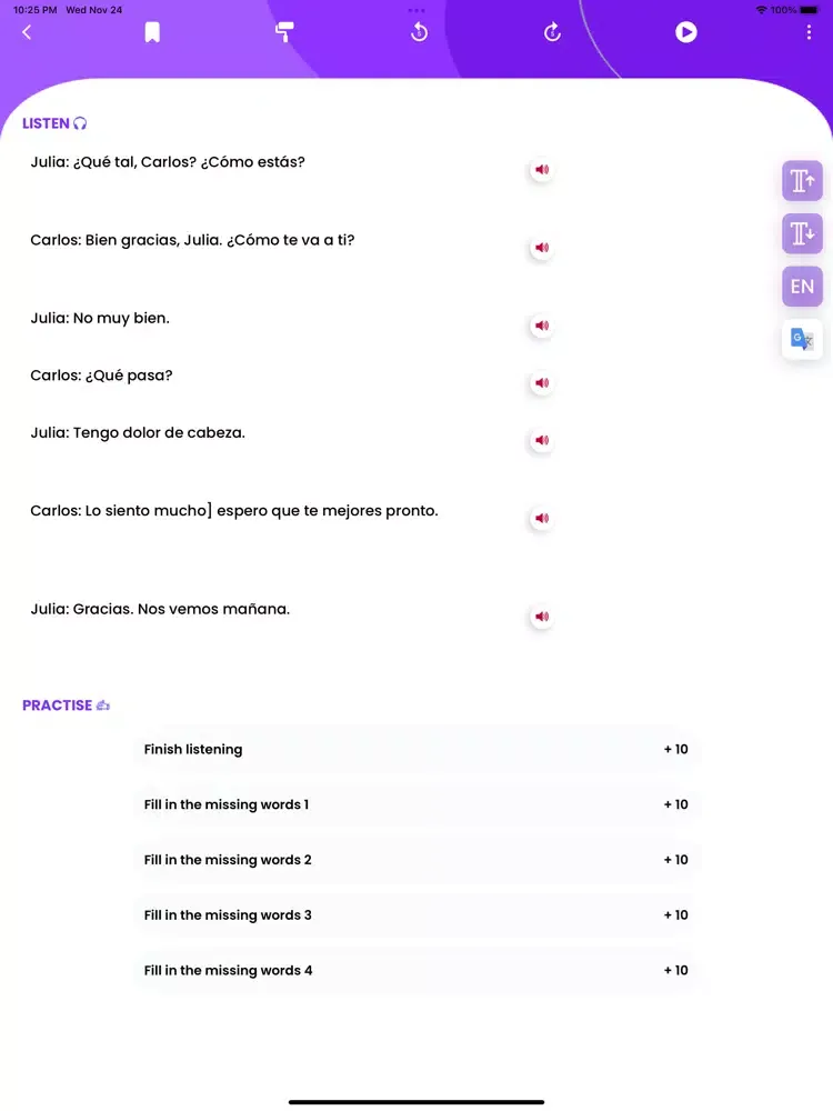 ภาพหน้าจอของ Learn Spanish Beginners PRO iPad 