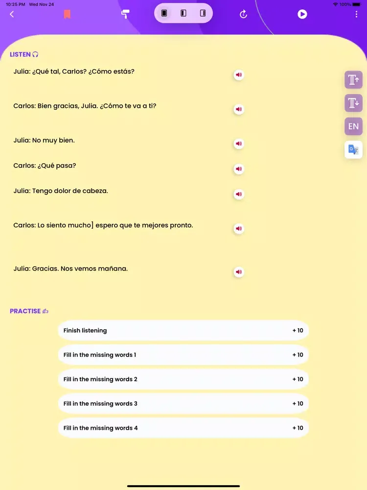 ภาพหน้าจอของ Learn Spanish Beginners PRO iPad 