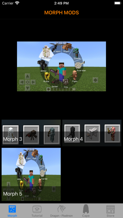 Morph mods for Minecraft应用截图