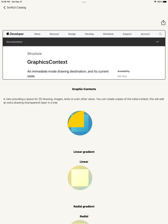 Captures d'écran de SwiftUI Catalog iPad 
