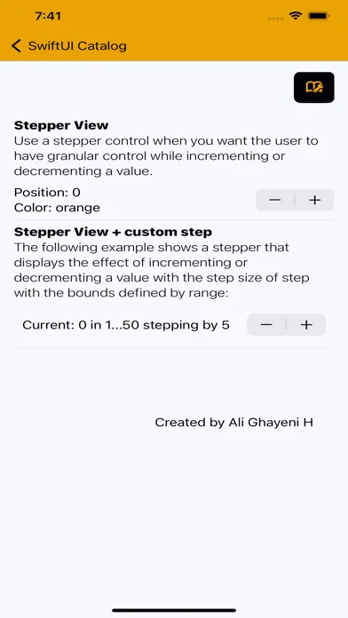 Captures d'écran de SwiftUI Catalog
